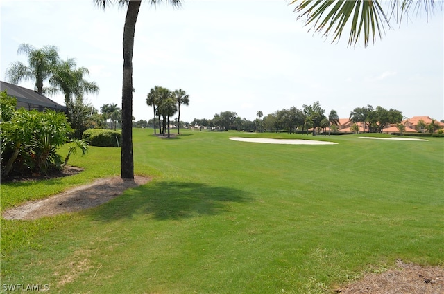 view of home's community with a lawn