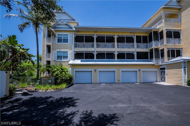 view of building exterior featuring a garage