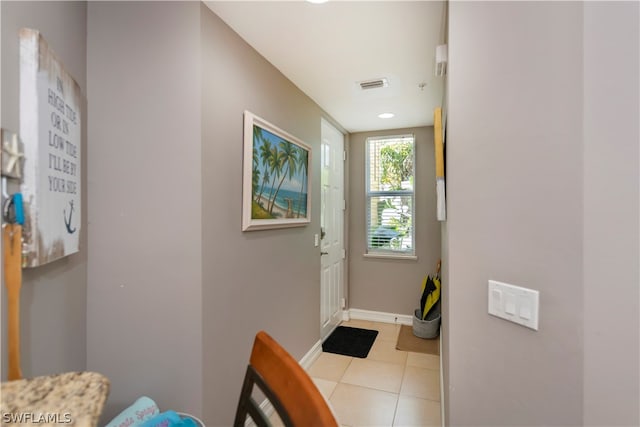 entryway with tile floors