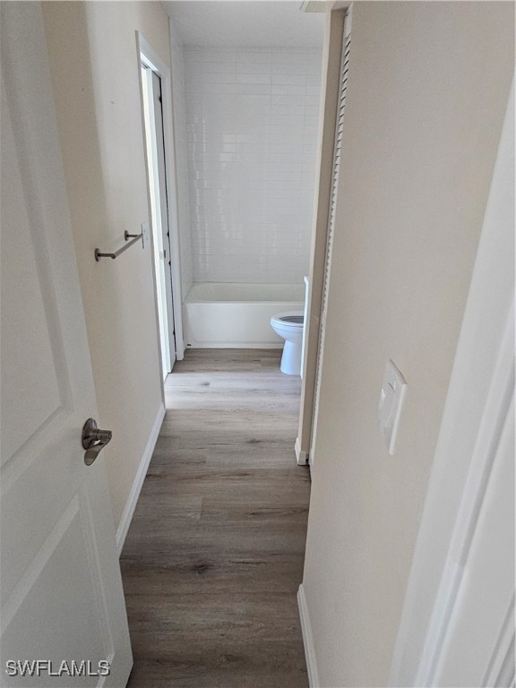 hallway featuring light hardwood / wood-style floors