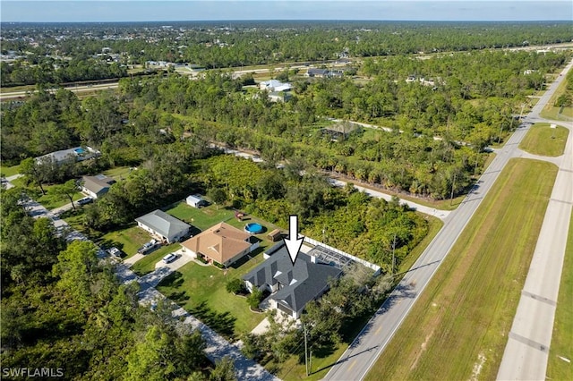 birds eye view of property