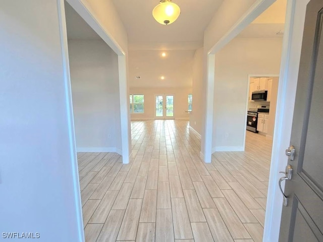 foyer featuring light wood-type flooring