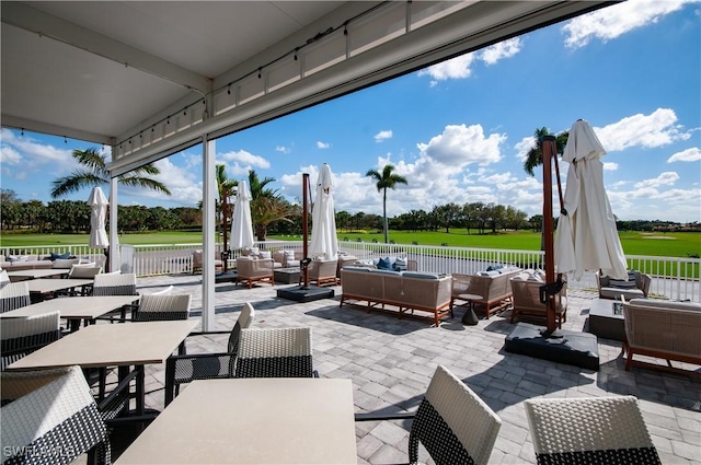 view of patio with outdoor lounge area