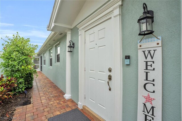 view of doorway to property