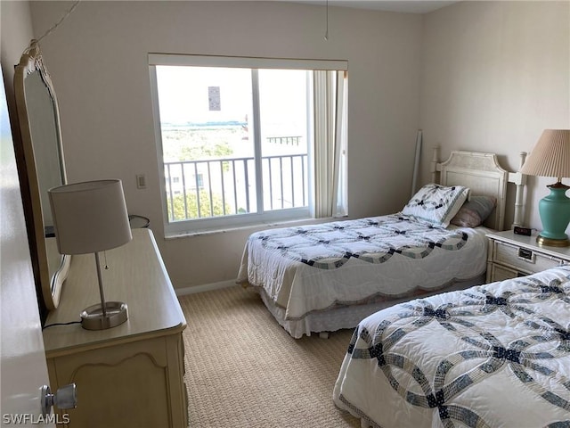 view of carpeted bedroom