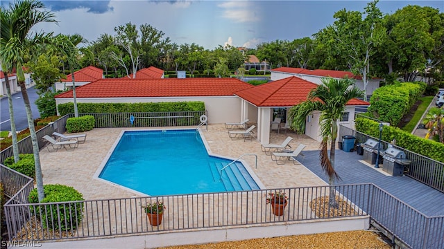 view of pool with a patio