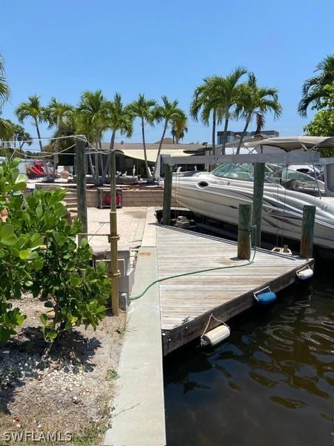 view of dock area