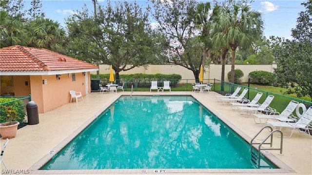 view of pool with a patio