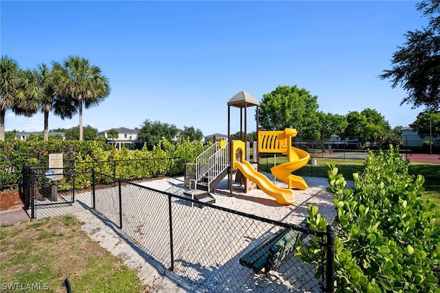 view of play area