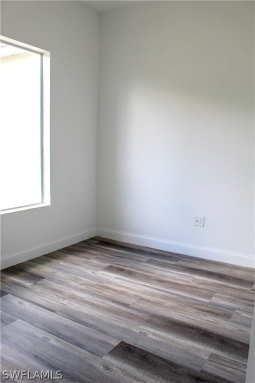 empty room with wood-type flooring