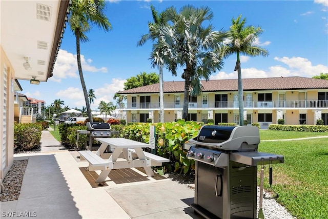 view of patio featuring area for grilling