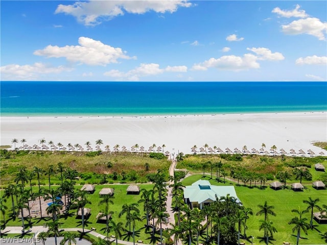 property view of water with a view of the beach