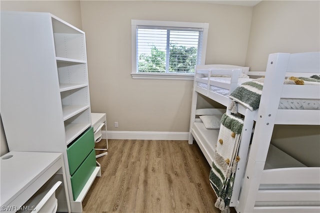 bedroom featuring light hardwood / wood-style floors