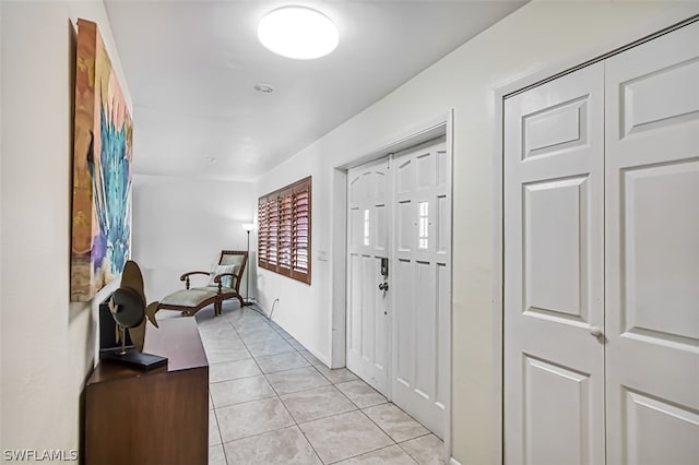 view of tiled foyer