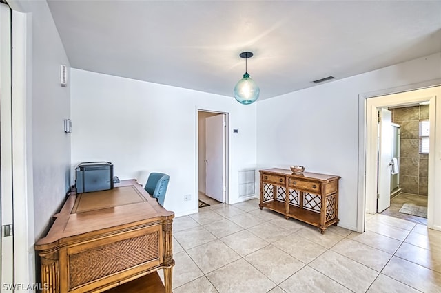 office featuring light tile patterned floors