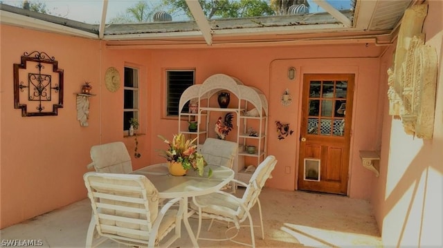 view of dining area