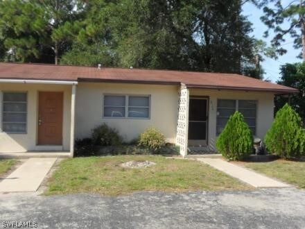 view of single story home