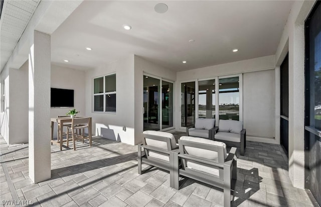 view of patio with outdoor lounge area