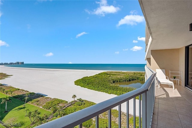 property view of water with a view of the beach