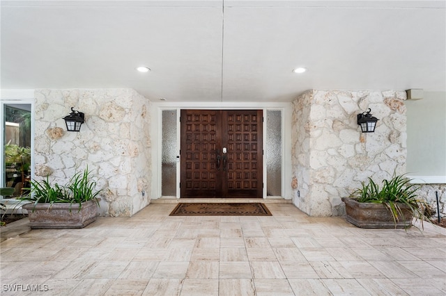 view of doorway to property