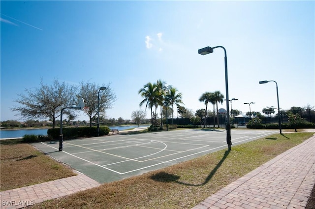 7804 Umberto Ct, Naples, FL 34114 - view of basketball court featuring community basketball court and a water view