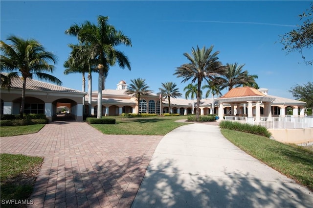 7804 Umberto Ct, Naples, FL 34114 - view of property's community featuring a gazebo and a lawn