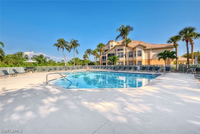 view of pool with a patio area