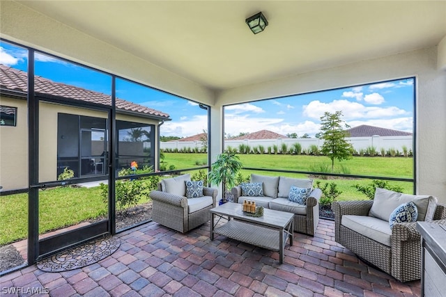 sunroom / solarium with a wealth of natural light