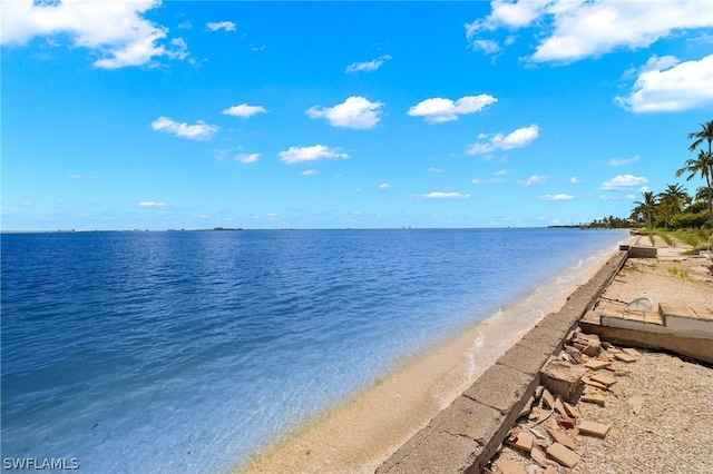 property view of water with a view of the beach