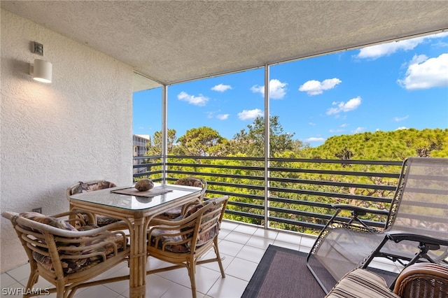 view of sunroom