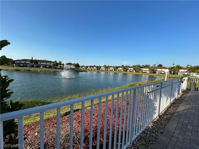 water view with fence