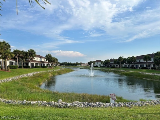 property view of water with a residential view