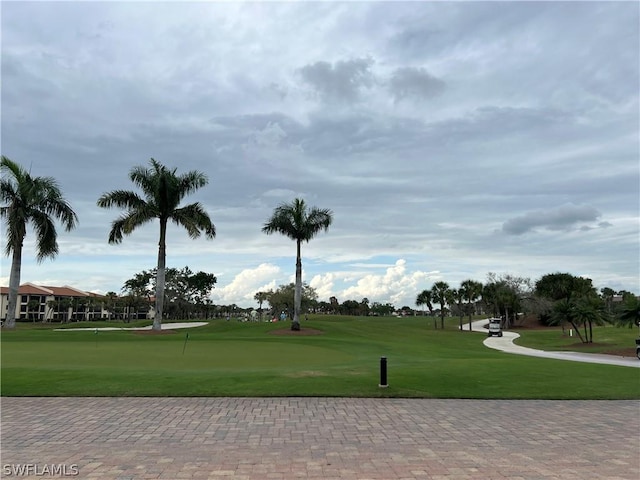 view of home's community featuring a lawn