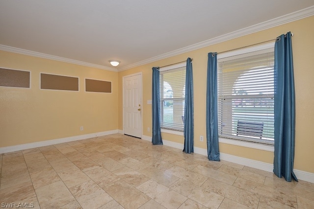 empty room with ornamental molding