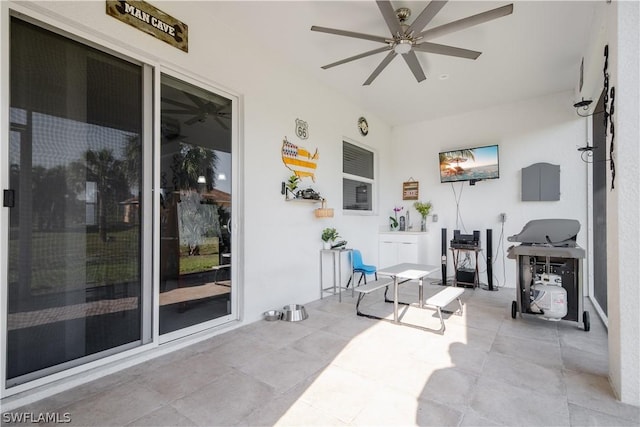 view of patio / terrace with ceiling fan