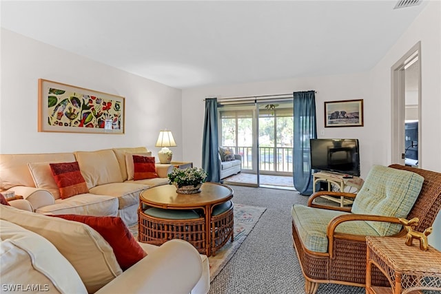 view of carpeted living room