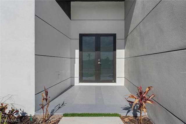 entrance to property with french doors