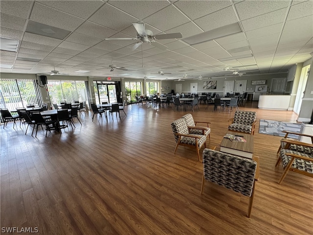 interior space with hardwood / wood-style flooring