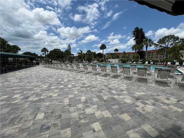 exterior space featuring a community pool