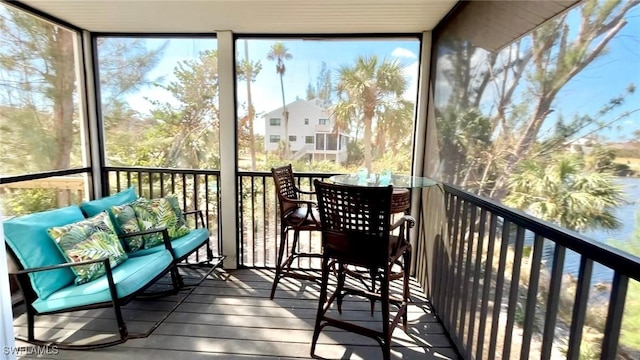 view of sunroom