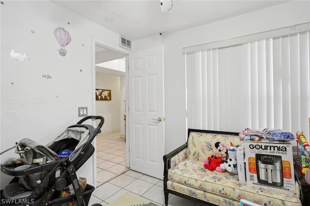 view of tiled bedroom