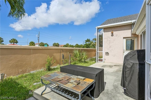 view of patio / terrace featuring area for grilling