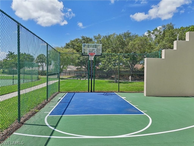 view of basketball court