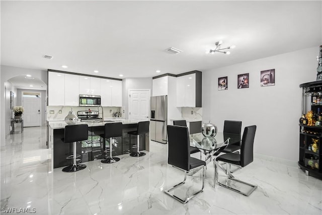 view of dining area