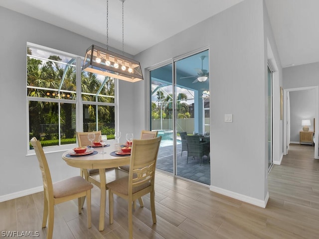 view of dining area