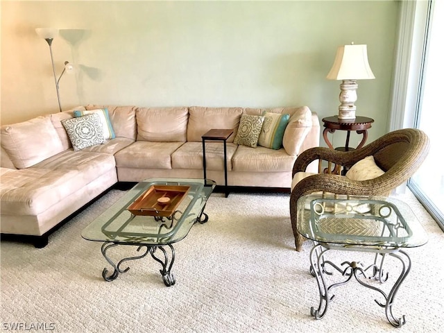 view of carpeted living room