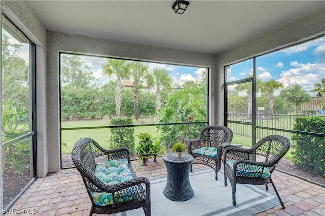 sunroom featuring plenty of natural light