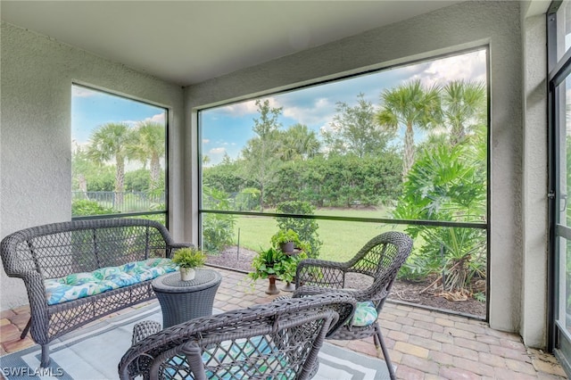 view of sunroom / solarium