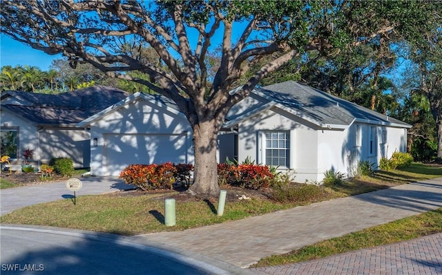 ranch-style house with a garage