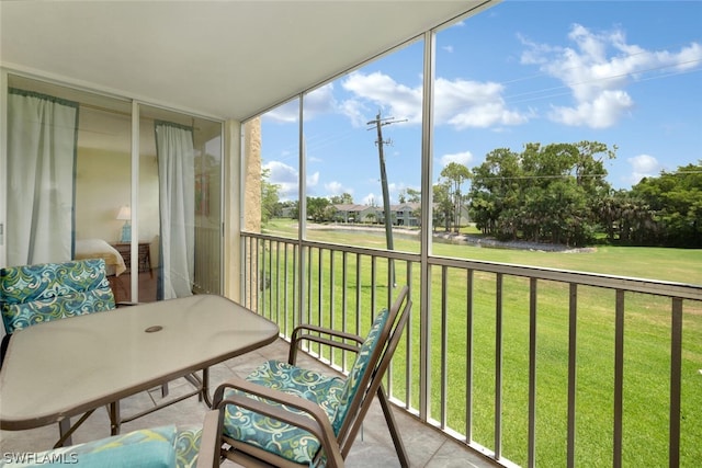 view of sunroom